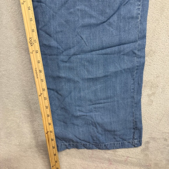 DR2 by Daniel Rainn Jeans Women's Large Blue Denim Wide Paperbag Waist Tie Waist - Picture 11 of 15